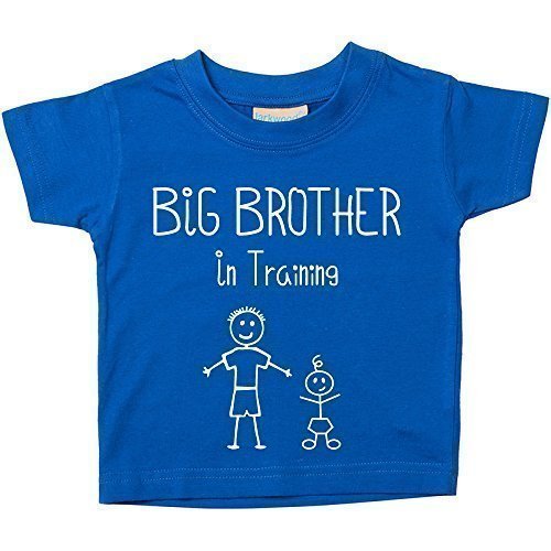 Big Brother In Training Blue Tshirt Baby Toddler Kids Available in Sizes from 0-6 Months to 14-15 Years New Baby Brother Gift