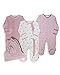 The Essential One - 3 Pack Baby Girl Pink Sleepsuits - ESS125