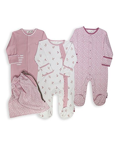 The Essential One - 3 Pack Baby Girl Pink Sleepsuits - ESS125