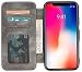 Produktbild Solo Pelle kompatibel mit iPhone XS Max Hülle Case Lederhülle Ledertasche Wallet Tasche in Steingrau Burned