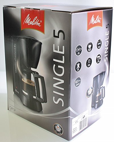 Melitta M 720-1/2 Single5 Kaffeefiltermaschine –Glaskanne mit Tassenskalierung -Tropfstopp schwarz - 7