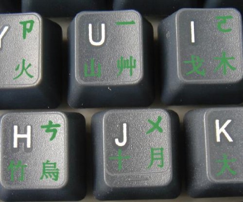 Chinesische transparente Tastaturaufkleber mit Grünen Buchstaben – Geeignet für jede Tastatur - 4