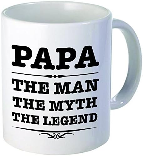 Papa, the man, the myth, the legend - 11OZ ceramic coffee mug - Best funny and inspirational gift