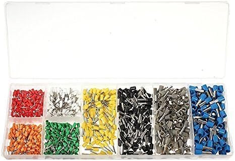 Copper Wire Connectors, 800pcs Wire Crimp Connectors Copper Wire Terminals Assortment Insulated Cord Pin End Terminal AWG 22-10 Kit