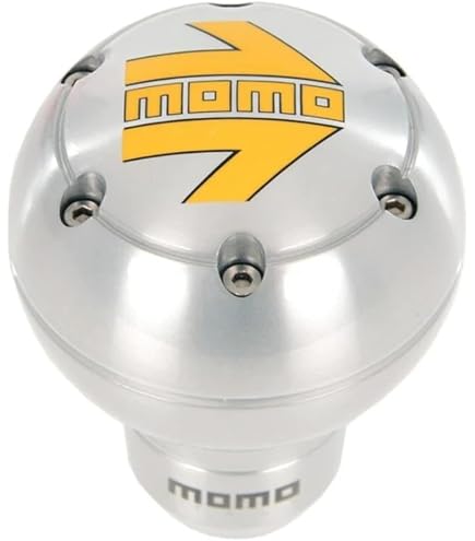 Momo 1137063 Pomello Cambio Classico Nero - Universale, Altezza 72mm, In Alluminio Con Targhetta