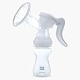 Mee Mee Advanced Manual Breast Pump - 180° Rotating Handle, BPA-Free, Soft Silicone Shield, Overflow Preventer Silica Gel Cup, Soothing Massage, Easy-to-Use, Ideal for Nursing & Breastfeeding Mothers (White)