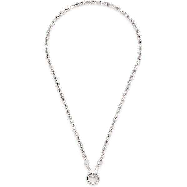 Ti Sento Milano 34058ZI/42 - zilveren ketting met ronde structuur hangers - Lengte 38-48 cm