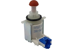 NaschLager Ablaufventil Wärmetauscher Geschirrspüler, kompatibel mit Bosch Siemens, 11033896 ersetzt 00631199, Magnetventil Auslassventil Wassertasche, O-Ring Stößel Stift, 280-340 V DC, E19