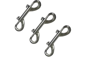 Ceqiny 3 Packs 3.5in Bolt Snap Hook Clasp Buckle Clip Double Ended Bolt Snap Zinc Alloy Hook Spring Loaded Hook for Purse Making Key Chain Linking Dog Leash Collar Handmade Crafts DIY Project, Black