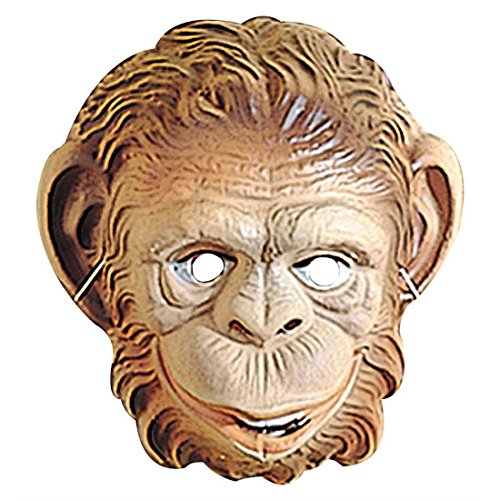Kinder Affenmaske Affen Maske braun Affe Maske Affemaske Tiermaske Kostüm Zubehör Fasching Kindermaske