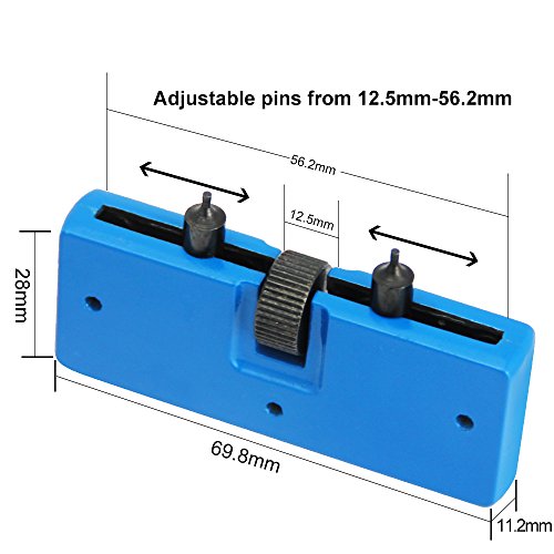Uhrenwerkzeug, Gehäuseöffner, Uhrenreparatur Zilong verstellbarer Uhr Werkzeug zu öffnen und schliessen für Schraub-Deckel Uhren - 3