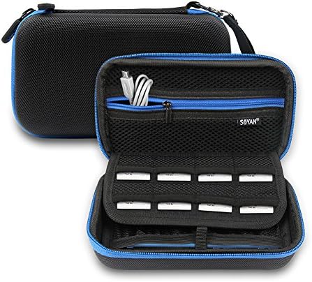 GENORTH Travel Carrying Case Hard Protective Cover Shell for Nintendo New 3DS XL and and 2DS XL, Come with 16 SD Card Holders, Fits Wall Charger