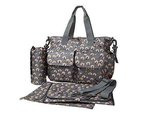 ECOSUSI Deluxe Designer Changing Tote Bags Mummy Handbags Tree Pattern