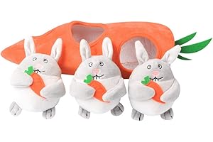 IFOYO Jouet couineur en peluche durable interactif pour chien de taille moyenne et petite, animal de compagnie, jouet pour chien de Pâques, navet lapin