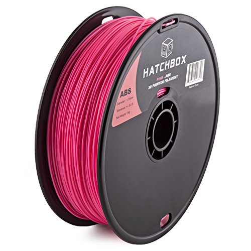 HATCHBOX 1,75 mm Rosa ABS-Filament für 3D-Drucker - 1 kg-Spule - Maßgenauigkeit +/- 0,05 mm …