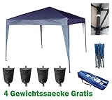 3 x 3 m Schattenspender, aufgebaut in wenigen Minuten