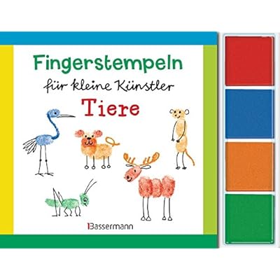 Fingerstempeln für kleine Künstler-Set - Tiere: Mit vier Fingerstempelfarben