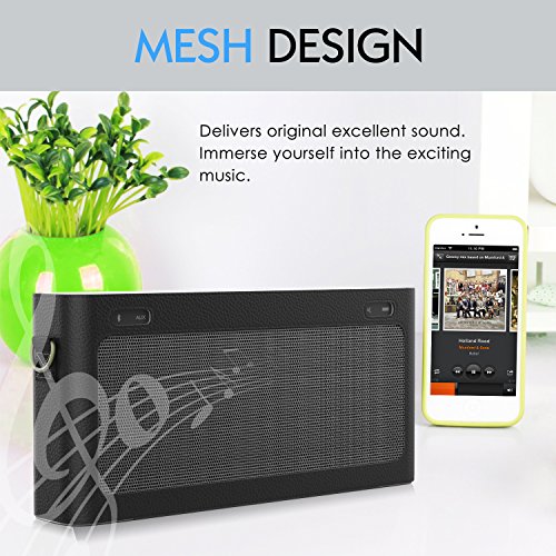 MoKo Bose SoundLink III Bluetooth Lautsprecher Hülle Abdeckung, Premium PU Leder Schutzhülle Case mit Handschlaufe/Karabiner für Bose SoundLink 3 Bluetooth Wireless Speaker, Schwarz - 4