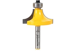 Yonico 13166q - Round Over Edge Forming Router Bit, Radius: 1/2" - 1/4" Shank