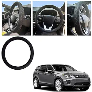 Auto Pearl Leather Auto Car Steering Wheel Cover Medium Size, Breathable, Anti Slip | Odourless | Stitchable - SBC72 -Discovery Sport