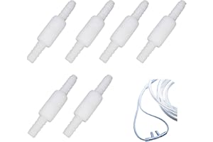 YOWFOND Paquete de 6 conectores giratorios para manguera de oxígeno, conector de manguera para evitar que se tuerza la manguera de oxígeno O2
