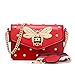 Produktbild SHRJJ 2018 Sommer Mini Schnalle Handtaschen Leder Gesteppt Kette Tasche Bienen Und Perlen Mode Schulter Umhängetasche Baby Wickeltasche Mama Tasche,Red-21 * 8 * 15cm
