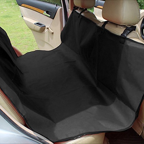 Preisvergleich Produktbild PETCUTE Hund Autositzbezug Haustiere Schutz Reise-Hängematte Katze Wasserdicht Dauerhaft Rücksitzbezug Universal Auto-SUV-LKW Schwarz