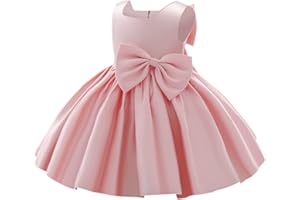 IBAKOM Baby Girls Little Girls Bowknot Tutu Princess Prom Dress Formal Ball Gown Birthday Wedding Party Christening Baptism Dresses