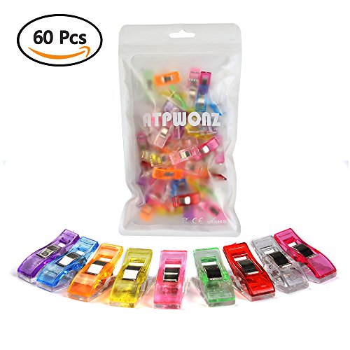 Atpwonz 60pcs Wonder Clips Stoffklammern (6 verschiedene Farbe)