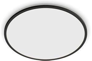 Philips Lighting Lampada da Soffitto LED Superslim, Equivalente a 22W, 27K, IP20, Non Dimmerabile, Nero