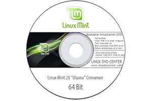 LINUX DVD CENTER Linux Mint 20 "Ulyana" Desktop Cinnamon (64Bit) - Bootable Linux Installation DVD