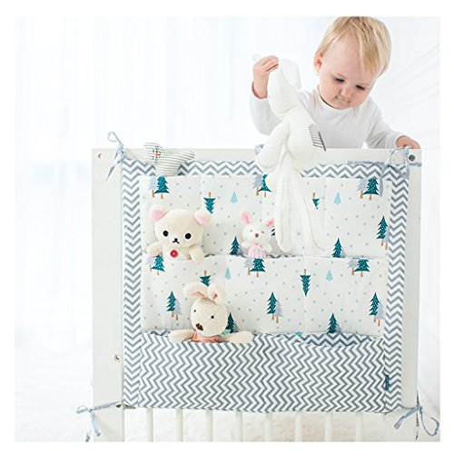 Lit Suspendu Sac de Rangement, Pratique Organisateurs de lit Bébé Avec 9 Poches, Chambre des Enfants Unité de Stockage