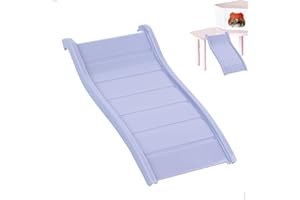 LETUXAAMZ Juguetes Hamster Escalera, Hamster Accesorios Escaladores, Casa Hamster Lindo Conejillo de Indias Puente Ratón, Pequeño Conejillo de Indias Rampa para Jaula, Acrílico Púrpura (19CM L)