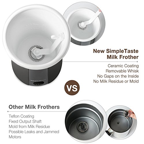 comprare on line SimpleTaste Schiumalatte Automatico e Scaldalatte, Montatore per Schiuma del Latte per Cappuccino, Latte, Caffè Energetico al Burro Bulletproof e Cioccolata Calda Schiumatore per Latte Automatico prezzo