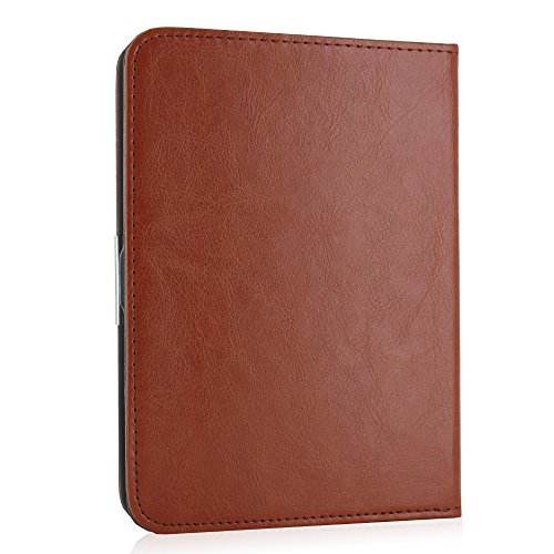 Hülle für Tolino Shine 2 HD ultradünne Tasche Case aufklappbare Schutzhülle mit Ruhemodus und Magnetverschluss Kunstleder Flip Etui Cover braun - 6