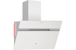 Klarstein Alina Dunstabzugshaube - 60cm Kopffreihaube, 600 m³/h, A Energieeffizienz, LED-Beleuchtung, 68 dB, Abluft & Umluft, Intelligente Steuerung, Weiß