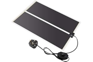 MUALROUS Terrarium Heating Mat 20W Reptile Heating Pad with Temperature Control, Heating Mat for Reptiles Turtle, Snake, Lizard, Gecko, Spider