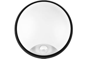 M EGA MEGACUBE 18W LED 4000K IP65 Flush Wall Ceiling Mounted Round Bulkhead Light Fitting with Motion Sensor PIR for Indoor,Outdoor,Bath,Office,Hallway,Corridor,Utility,Garden,Shed,Workshop, Black - Improved Version