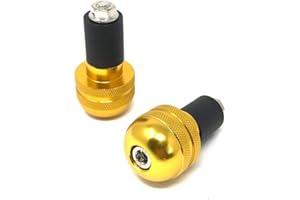 ALCHEMY PARTS Moto Terminali Pesi Anodizzato Per 22mm 7/8" Manubrio - Dorato