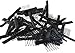 PeiGee 10/20/30/50pcs Wig Combs 7 Teeth Close with Wrap Lace Cap Clip for Glueless Lace Wig Accessories More Convenient Safe and Stable with Eadge Processed (Black)