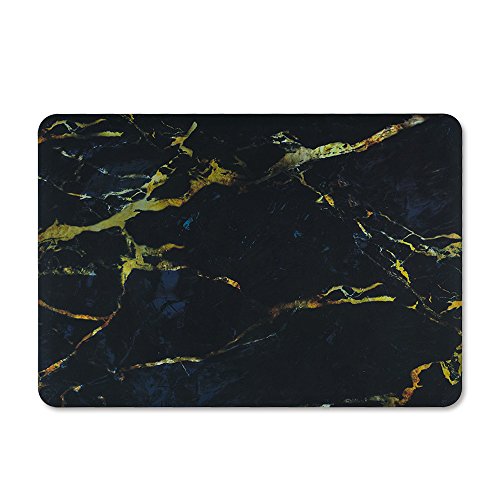 KONKY Macbook Pro 15 A1707 Hülle (2016 freigegeben), Schützende Soft-Touch HartschaleTasche Schutzhülle Snap Case für Neueste 2016 Apple MacBook Pro 15 „Zoll mit Touch Bar und Touch-ID, Schwarz Gelb - 2