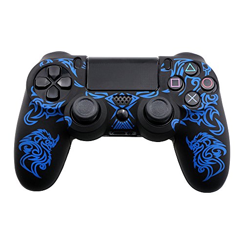 Preisvergleich Produktbild Playstation 4 Silikonhülle mit blauem Tribal / PS4