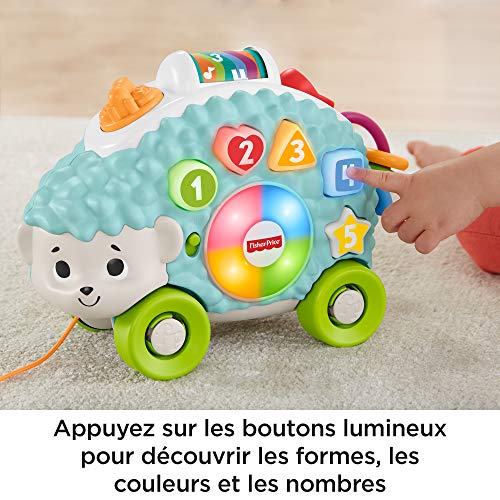 Fisher-Price Linkimals Louison le Hérisson, jouet bébé interactif d'apprentissage, sons et lumières, version française, 9 mois et plus, GJB08 – Image 4