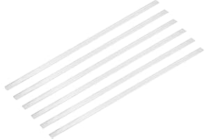 sourcing map 6 Pcs Square Aluminum Flat Bar, 3/64" (1mm) Thick x 25/64" (10mm) Width x 12" (305mm) Long 6061 Aluminum Flat Plate Solid New Mill Stock for Industrial Building