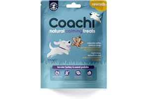 Coachi Croccantini Calmanti per Cani - Ricompense Ipoallergeniche e Grain Free. Calmano i cani Ansiosi e Sono Ideali per Cuccioli e i Cani oltre le 8 settimane (Tacchino, 100g)