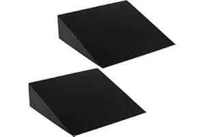 DEAYOU 2 Pack Yoga Foam Wedge, 13" EVA Foam Stretch Slant Boards for Lower Leg Strength Improvement, Squat Wedge Block for Exercise, Calf Stretching, Knee Pad, Back Support, Footrest Cushion (Black)