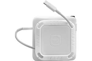 Hikig Seitlich zusammenklappbare Kabelrolle, Reisekabelaufwickler, USB-Ladekabel & USB-C-Kabelaufwickler, Reisekabel-Zubehör, kompatibel mit MacBook, MacBook Pro und quadratischem Ladegerät,