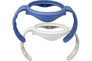 ROMIRUS El mango del biberón es compatible con la opción anti - Escherichia coli del Dr. Brown + biberón de cuello ancho, 2 unidades, azul y blanco