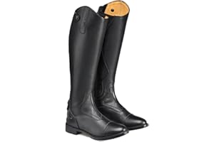 Harry Hall Burlington II Horse Riding Boots for Women - Long Leather Equestrian Women's Ladies Boot with Full Length Back Zip