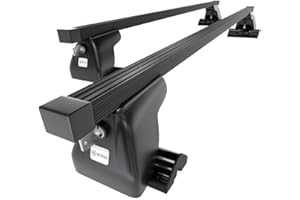 Mossa Portaequipajes de Techo adecuadas para Toyota ProAce Verso Furgoneta (2016- ) - baca para Coche - Barras para Techo de Coche - Acero Negro - Puntos de Montaje